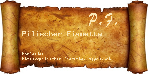 Pilischer Fiametta névjegykártya